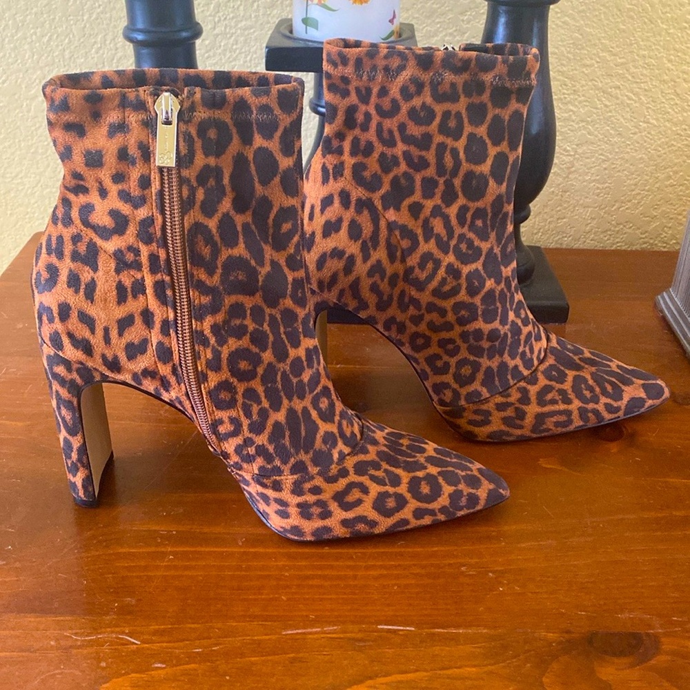 Jessica Simpson Animal Print Heeled Booties
